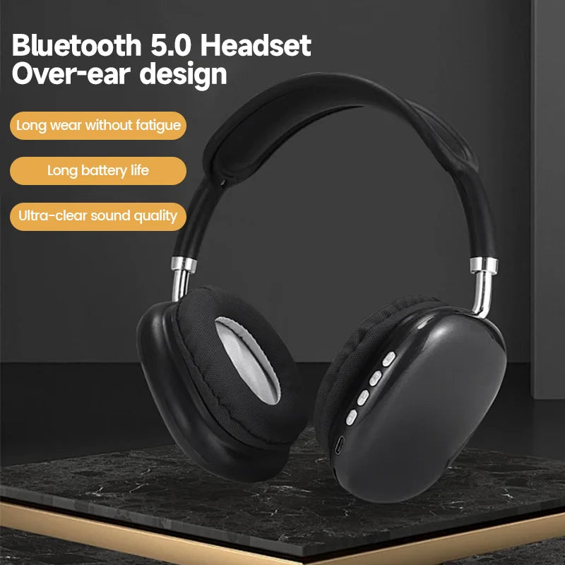 Headphone P9 Bluetooth fone de ouvido sem fio com som 360 de alta performance